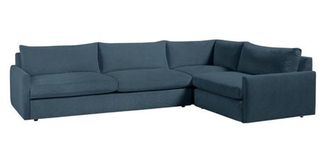 Plush Fabric Azure | Camden Sarah L Sectional | Valley Ridge Furniture