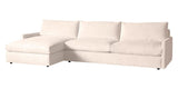Plush Fabric Ivory | Camden Sarah Sectional w/Chaise | Valley Ridge Furniture