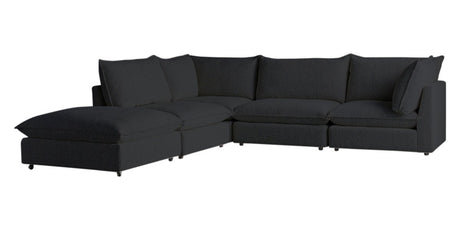 Burbank Fabric Charcoal | Camden Cameron 5-Piece Sectional | Valley Ridge Furniture