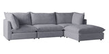 Burbank Fabric Stone | Camden Cameron 4-Piece Sectional | Valley Ridge Furniture