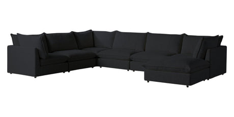 Burbank Fabric Charcoal | Camden Cameron 7-Piece Sectional | Valley Ridge Furniture