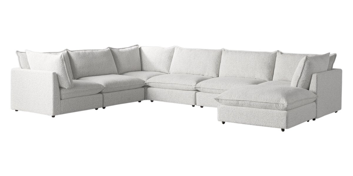 Burbank Fabric Natural | Camden Cameron 7-Piece Sectional | Valley Ridge Furniture