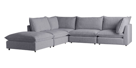 Burbank Fabric Stone | Camden Cameron 5-Piece Sectional | Valley Ridge Furniture