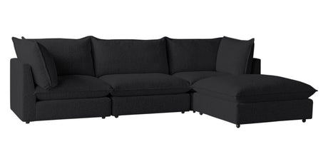 Burbank Fabric Charcoal | Camden Cameron 4-Piece Sectional | Valley Ridge Furniture
