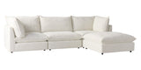 Burbank Fabric Cream | Camden Cameron 4-Piece Sectional | Valley Ridge Furniture