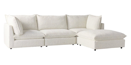 Burbank Fabric Cream | Camden Cameron 4-Piece Sectional | Valley Ridge Furniture