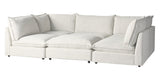 Burbank Fabric Cream | Camden Cameron 6-Piece Pit Sectional | Valley Ridge Furniture