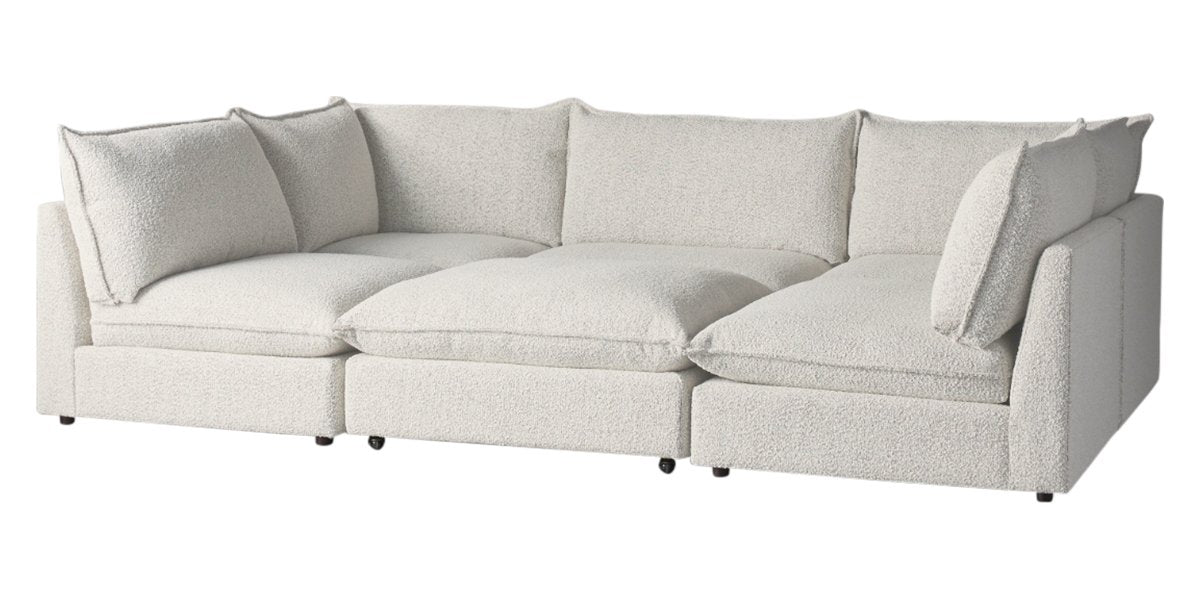 Burbank Fabric Sand | Camden Cameron 6-Piece Pit Sectional | Valley Ridge Furniture