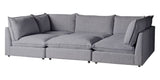 Burbank Fabric Stone | Camden Cameron 6-Piece Pit Sectional | Valley Ridge Furniture