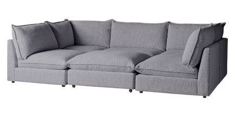 Burbank Fabric Stone | Camden Cameron 6-Piece Pit Sectional | Valley Ridge Furniture