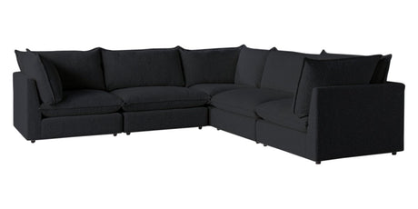 Burbank Fabric Charcoal | Camden Cameron 5-Piece Corner Sofa | Valley Ridge Furniture