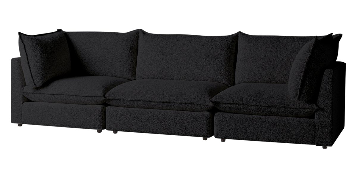 Burbank Fabric Charcoal | Camden Cameron 3-Piece Sectional | Valley Ridge Furniture