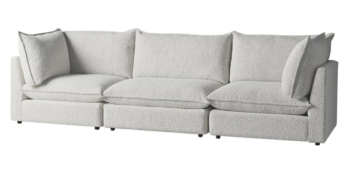 Burbank Fabric Pepper | Camden Cameron 3-Piece Sectional | Valley Ridge Furniture
