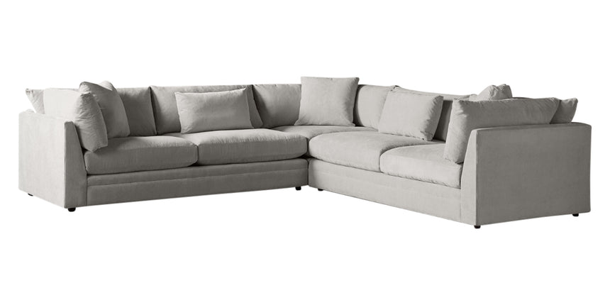 Dayo Fabric Dove | Camden Big Easy 3-Piece Sectional | Valley Ridge Furniture