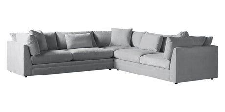 Vertual Fabric Ash | Camden Axel 3-Piece Sectional | Valley Ridge Furniture