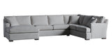 Vertual Fabric Ash | Camden 3-Piece Large Chaise Sectional | Valley Ridge Furniture
