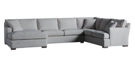 Vertual Fabric Ash | Camden 3-Piece Large Chaise Sectional | Valley Ridge Furniture