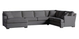 Vertual Fabric Steel | Camden 3-Piece Large Chaise Sectional | Valley Ridge Furniture