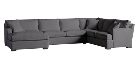 Vertual Fabric Steel | Camden 3-Piece Large Chaise Sectional | Valley Ridge Furniture