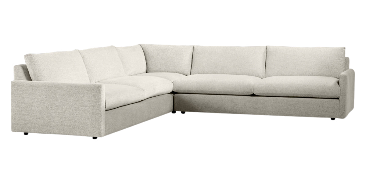 Plush Fabric Linen | Camden Sarah 3-Piece Corner Sectional | Valley Ridge Furniture