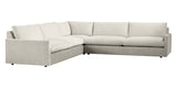 Plush Fabric Linen | Camden Sarah 3-Piece Corner Sectional | Valley Ridge Furniture