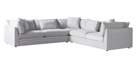 Vertual Fabric Snow | Camden Axel 3-Piece Sectional | Valley Ridge Furniture