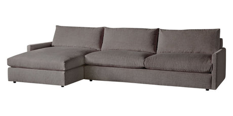 Plush Fabric Bark | Camden Sarah Sectional w/Chaise | Valley Ridge Furniture