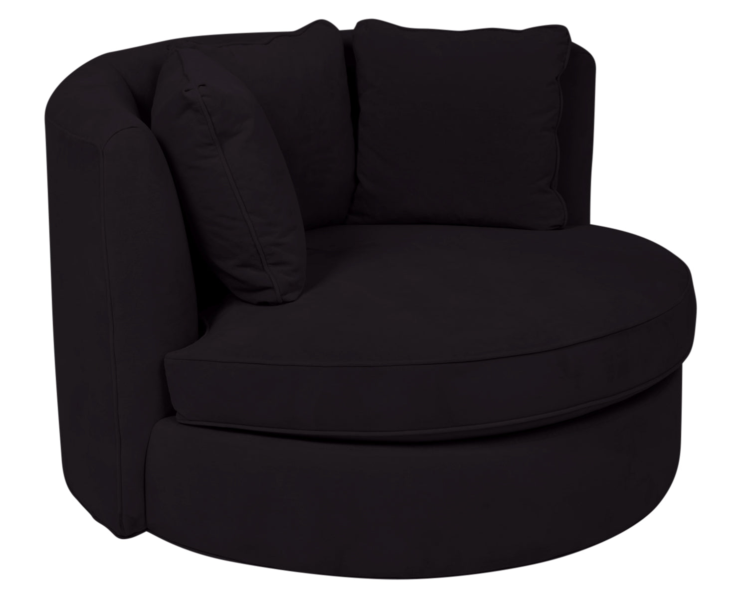 View Fabric Ebony | Camden Cuddle Chair | Valley Ridge Furniture