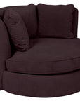 View Fabric Eggplant | Camden Cuddle Chair | Valley Ridge Furniture