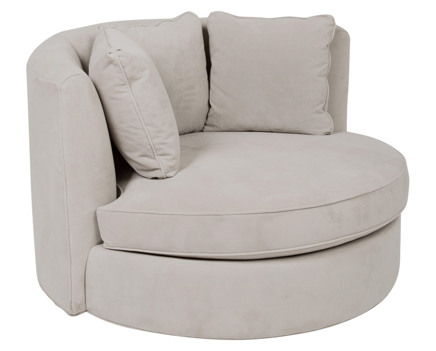 View Fabric Grey | Camden Cuddle Chair | Valley Ridge Furniture