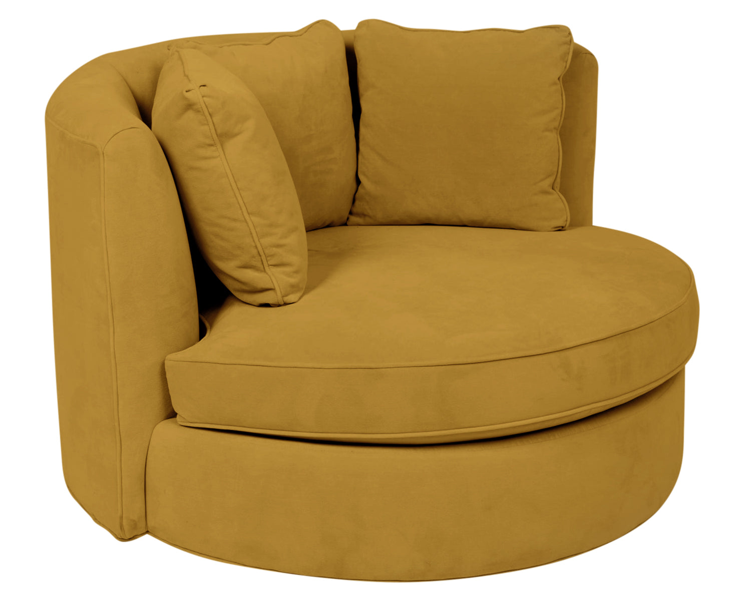 View Fabric Mustard | Camden Cuddle Chair | Valley Ridge Furniture