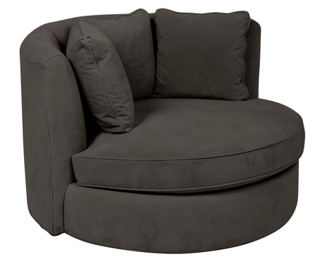View Fabric Pewter | Camden Cuddle Chair | Valley Ridge Furniture