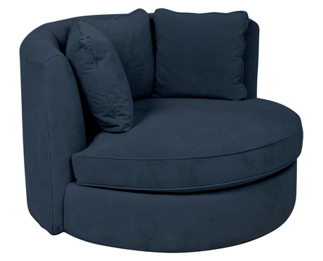 View Fabric Royal | Camden Cuddle Chair | Valley Ridge Furniture