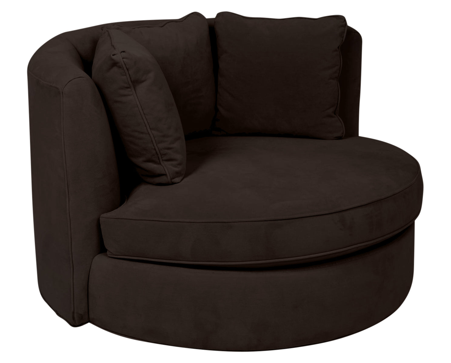 View Fabric Walnut | Camden Cuddle Chair | Valley Ridge Furniture