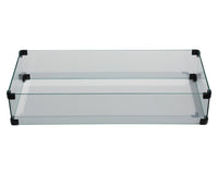 Rectangular Fire Pit Glass Windshield | Ratana Fire Pits Collection | Valley Ridge Furniture