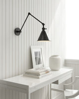 Bronze | Boston Functional Double Arm Library Light | Valley Ridge Furniture