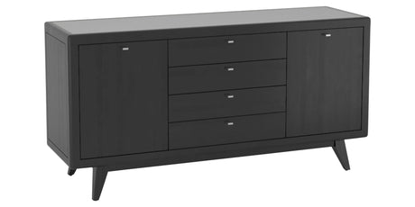 Peppercorn Washed & WD Steel Frosted Glass | Canadel Downtown Buffet 6030 M1 | Valley Ridge Furniture