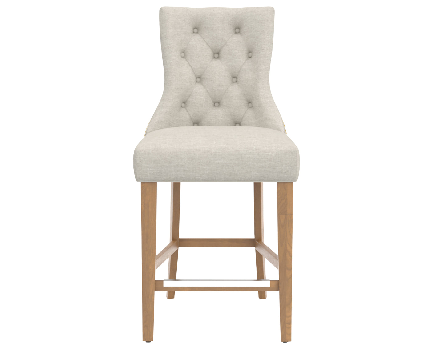 Honey Washed and Fabric TB with Antique Brass Nails | Canadel Farmhouse Counter Stool 817A | Valley Ridge Furniture