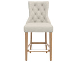 Honey Washed and Fabric TB with Antique Brass Nails | Canadel Farmhouse Counter Stool 817A | Valley Ridge Furniture