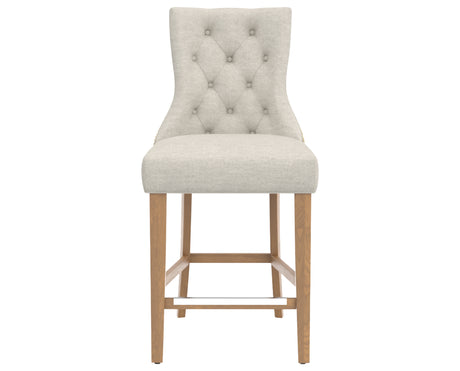 Honey Washed and Fabric TB with Antique Brass Nails | Canadel Farmhouse Counter Stool 817A | Valley Ridge Furniture