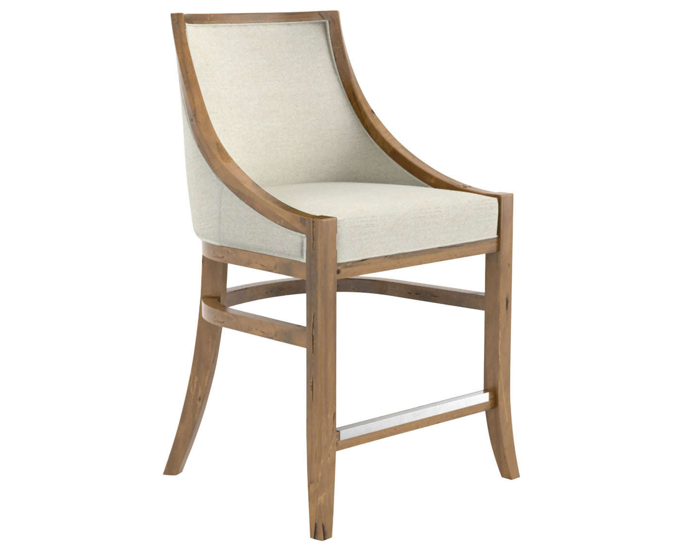 Oak Washed & Fabric TW | Canadel Champlain Counter Stool 819A | Valley Ridge Furniture