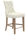 Oak Washed and Fabric TW with Antique Brass Nails | Canadel Champlain Counter Stool 817A | Valley Ridge Furniture