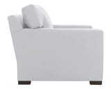 Vertual Fabric Snow with Fossil Hardwood | Camden Axel Chair & 1/2 | Valley Ridge Furniture