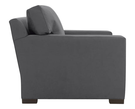 Vertual Fabric Steel with Fossil Hardwood | Camden Axel Chair & 1/2 | Valley Ridge Furniture