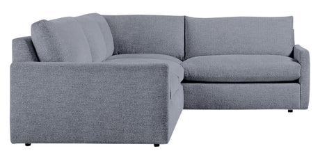Plush Fabric Mineral | Camden Sarah L Sectional | Valley Ridge Furniture