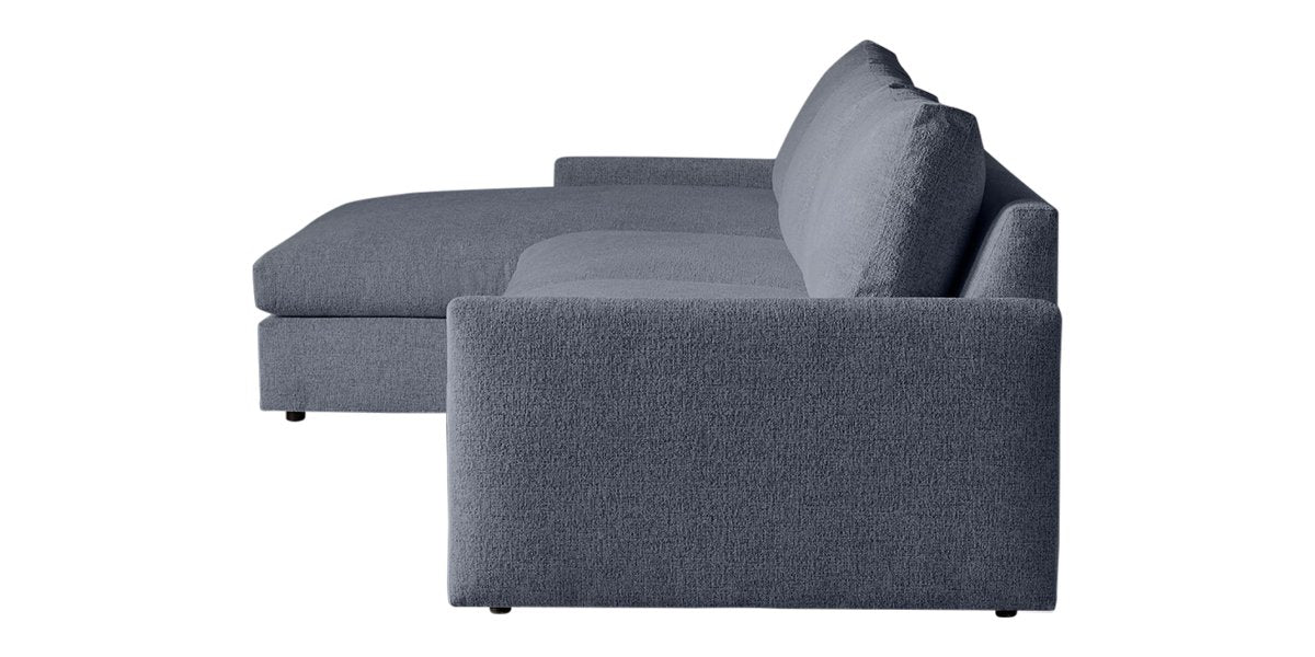 Plush Fabric Indigo | Camden Sarah Sectional w/Chaise | Valley Ridge Furniture