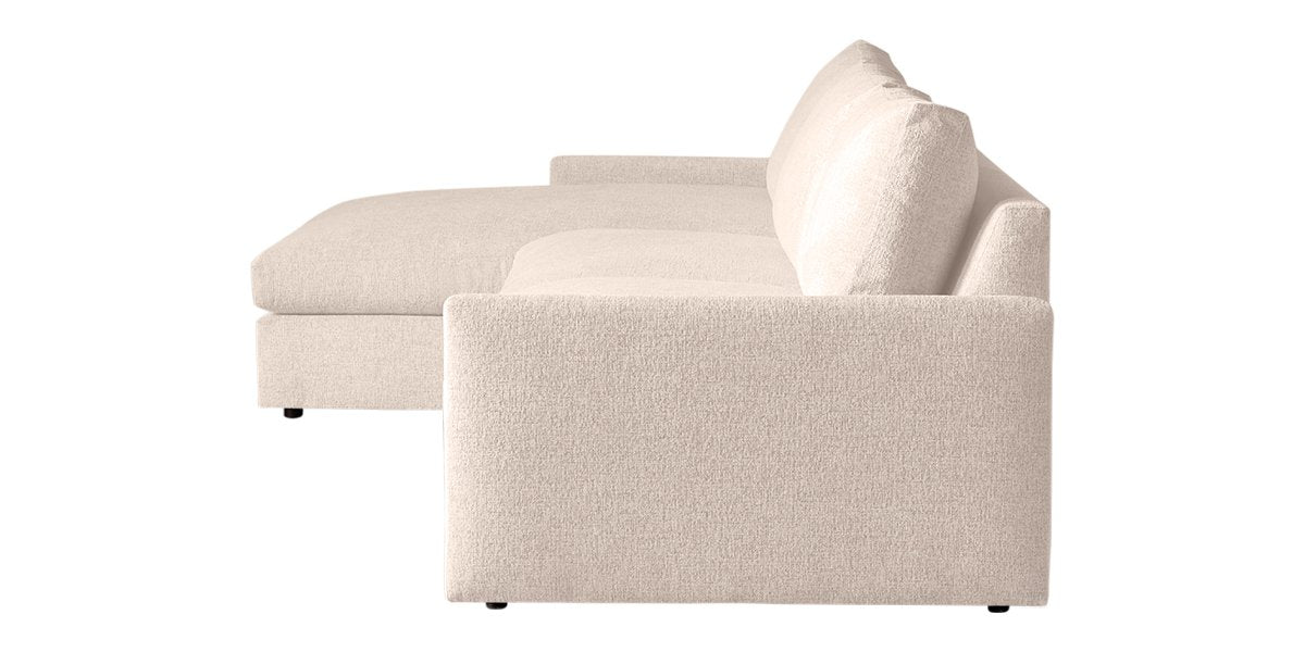 Plush Fabric Ivory | Camden Sarah Sectional w/Chaise | Valley Ridge Furniture