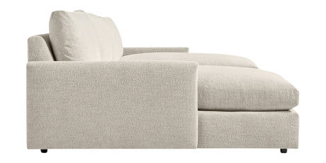 Plush Fabric Linen | Camden Sarah Double Chaise Sectional | Valley Ridge Furniture