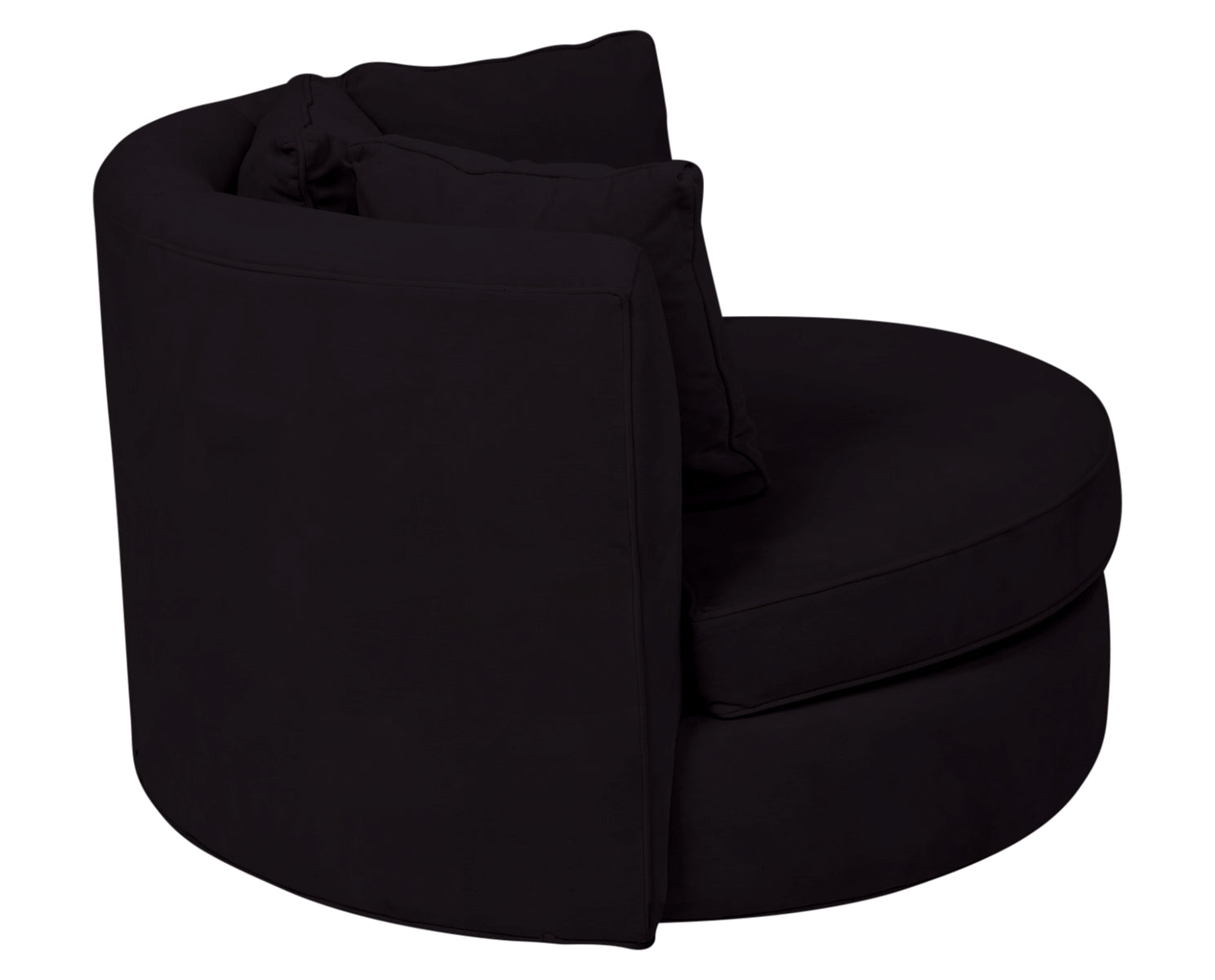 View Fabric Ebony | Camden Cuddle Chair | Valley Ridge Furniture