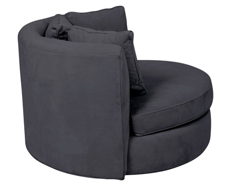 View Fabric Slate | Camden Cuddle Chair | Valley Ridge Furniture